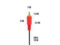 Cable con conector RCA macho de 1.35 m