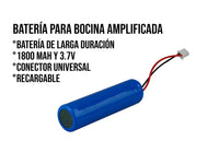 Pila Para Bocinas Recargable Voltaje 3.7 1800 mAh