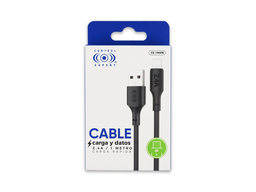 Cable USB a iPhone Negro