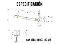 Soporte Para Monitor De 15 A 27 Pulgadas De Brazo Movible