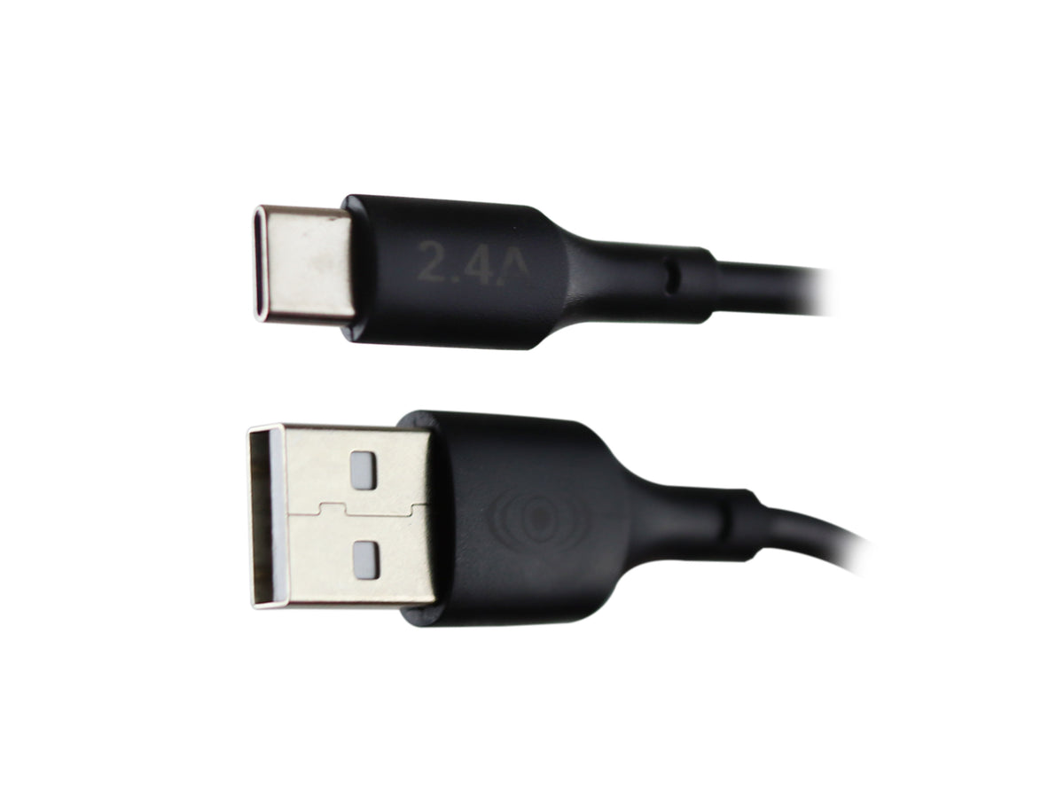 Cable USB a Tipo C Negro 1 metro 2.4 A