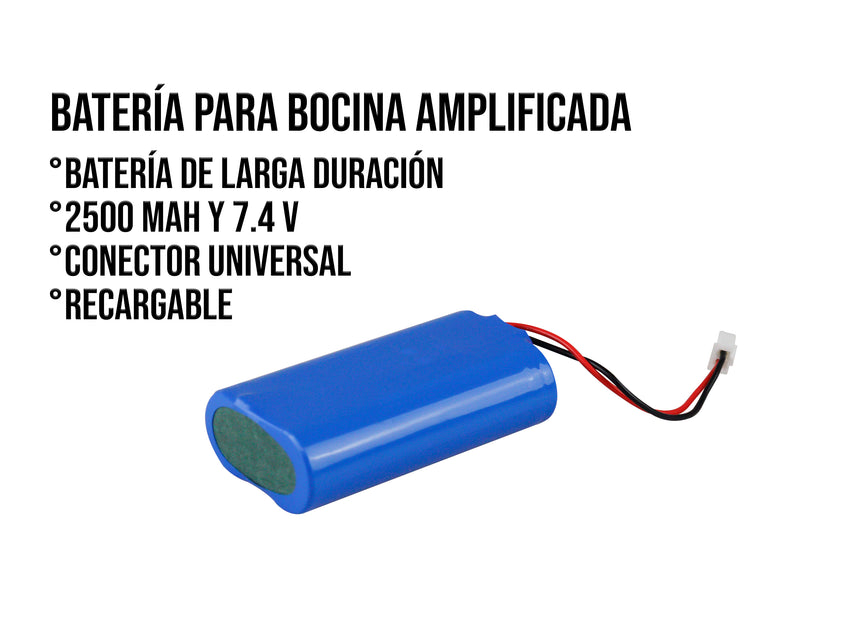 Pila Para Bocinas Recargable Voltaje 7.4 2500 mAh