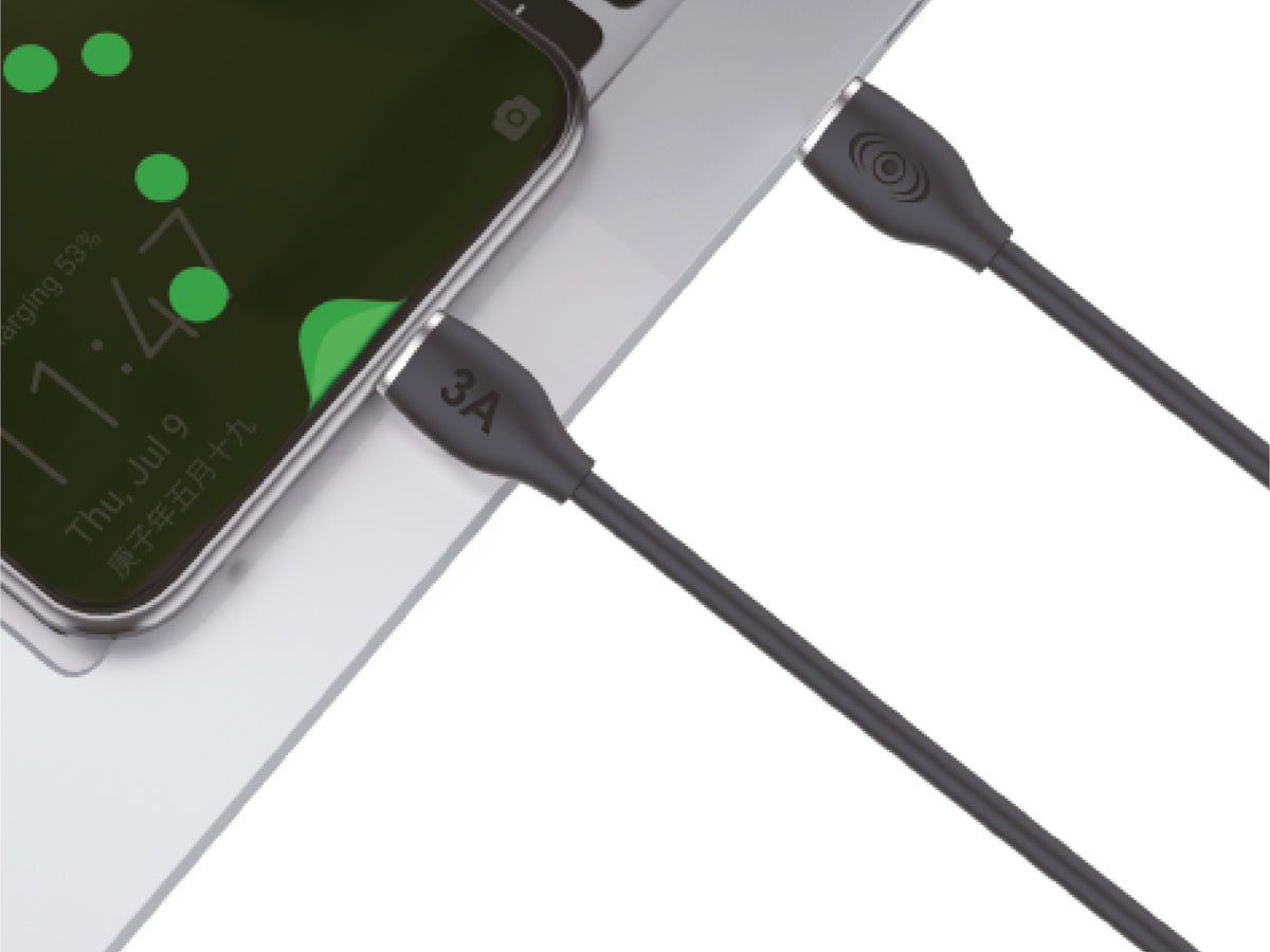 Cable Tipo C a iPhone 30W Carga Rápida Negro