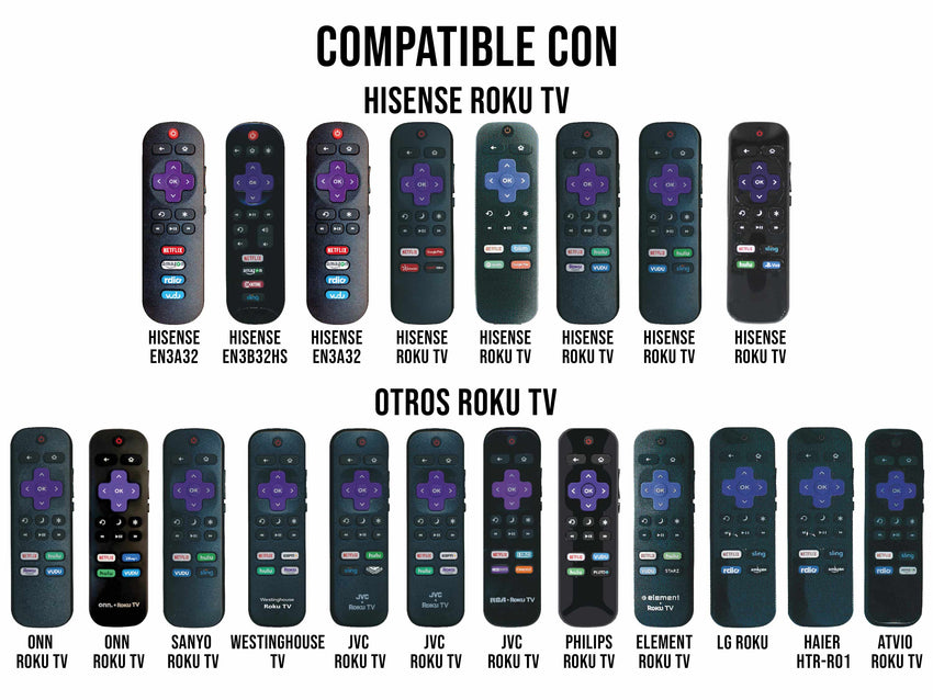 Control Compatible Con Tcl LG Hisense Sharp Philps Hitachi