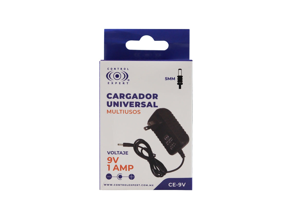 Eliminador de 9V a 1A Punta Negra 5mm