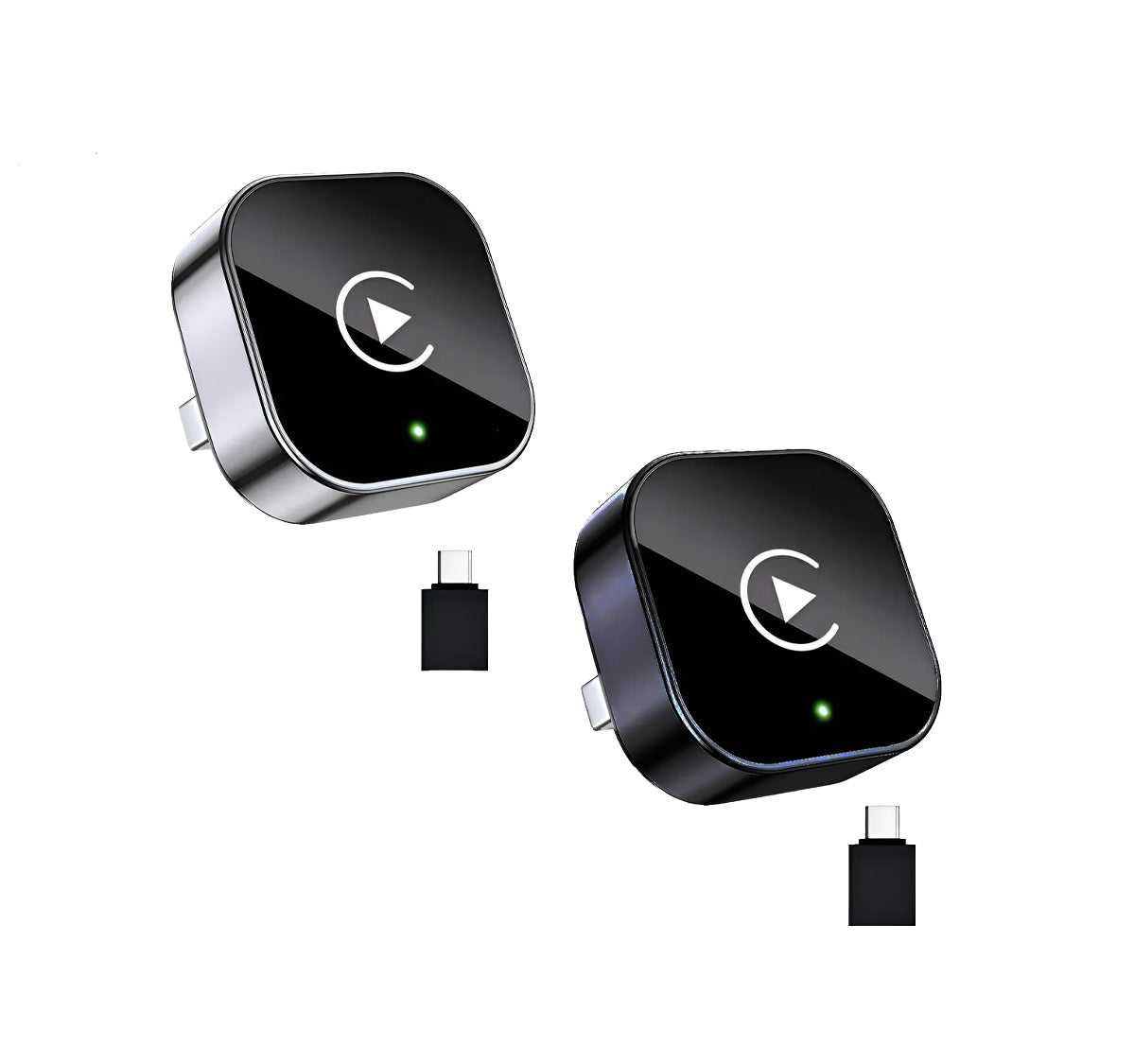 Adaptador Inalámbrico 2 en 1 para CarPlay y Android Auto Convierte tu coche de cable a Bluetooth/Wi-Fi