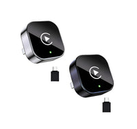 Adaptador Inalámbrico 2 en 1 para CarPlay y Android Auto Convierte tu coche de cable a Bluetooth/Wi-Fi