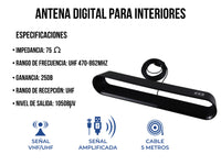 Antena Digital Para Interior Señal Amplificada