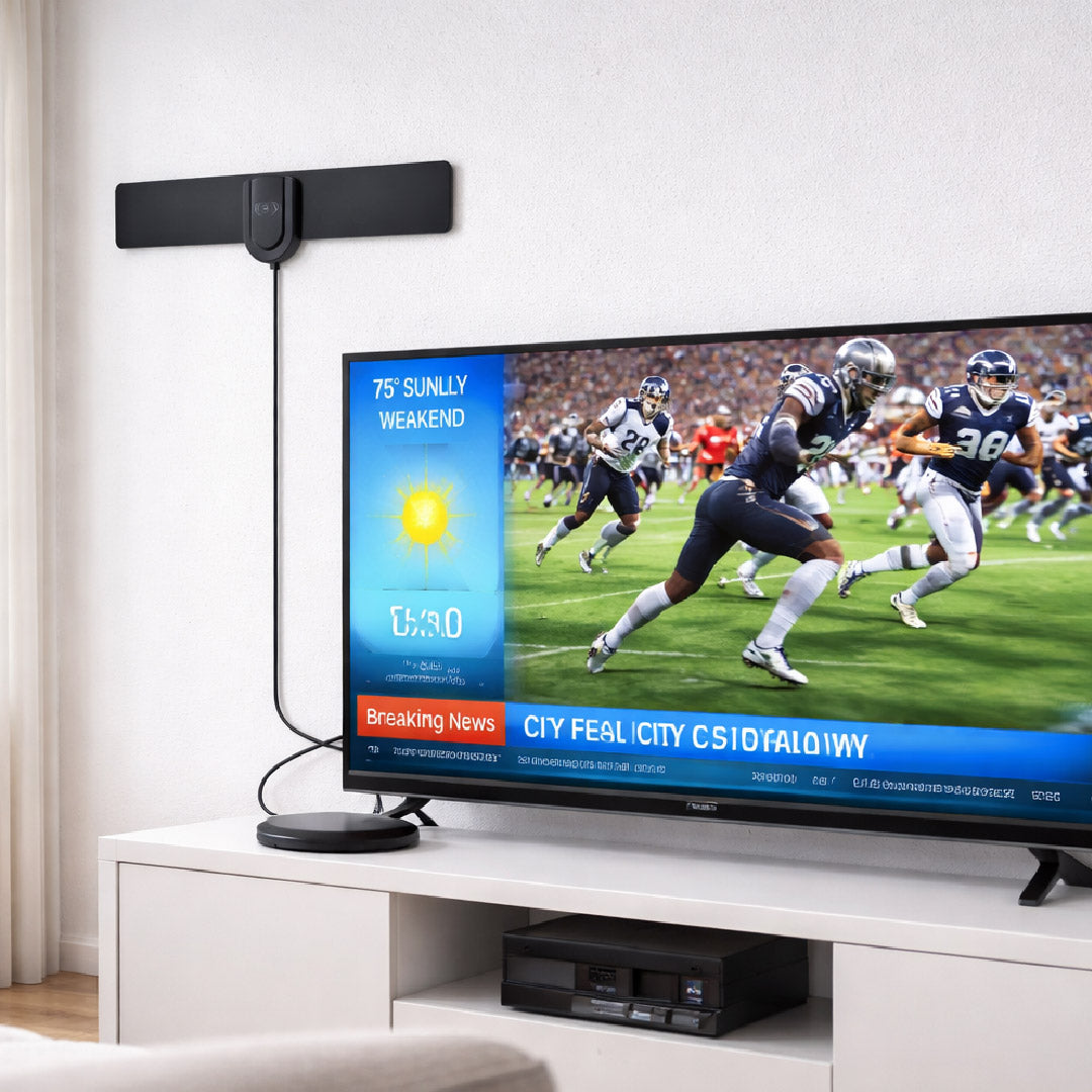 Antena HD Plana Cable 1.8m Cable Coaxial