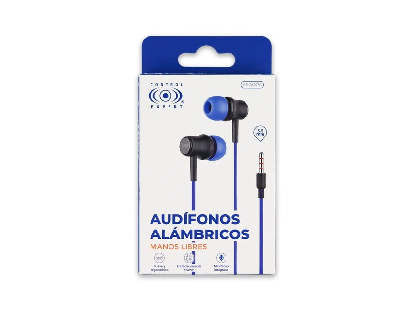 Audífono Alámbrico Azul