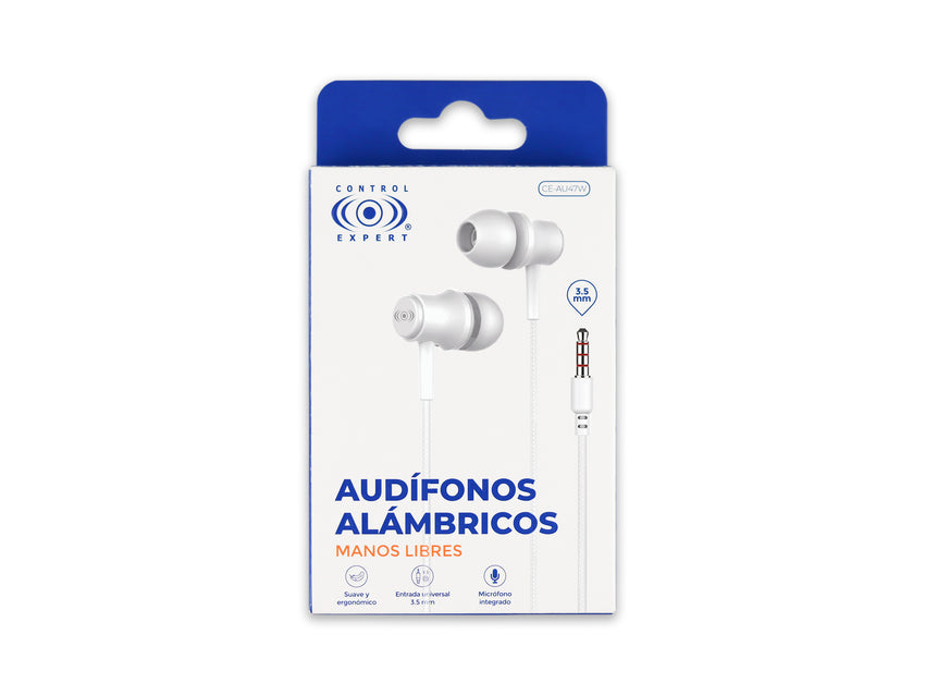 Audífono Alámbrico Blanco