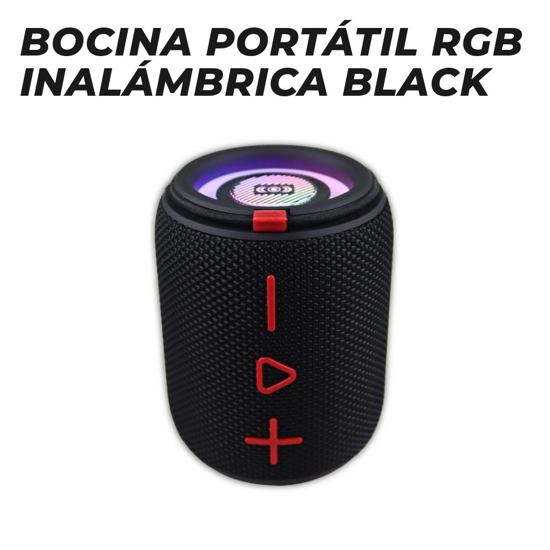 Bocina Bluetooth Inalámbrica Hi-Fi - 10W con Luces LED y TWS Puerto USB Micro SD