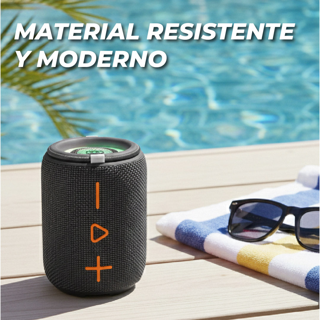Bocina Bluetooth Inalámbrica Hi-Fi - 10W con Luces LED y TWS Puerto USB Micro SD