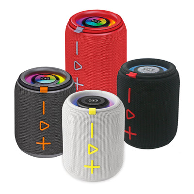 Bocina Bluetooth Inalámbrica Hi-Fi - 10W con Luces LED y TWS Puerto USB Micro SD