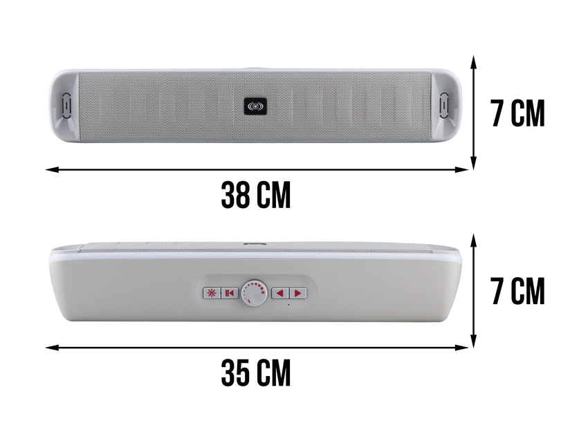 Bocina RGB Portátil Tipo Barra Color Gris