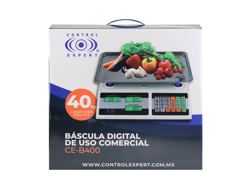 Báscula con 4 Memorias de Acceso Directo 40 kg – 0.1 p