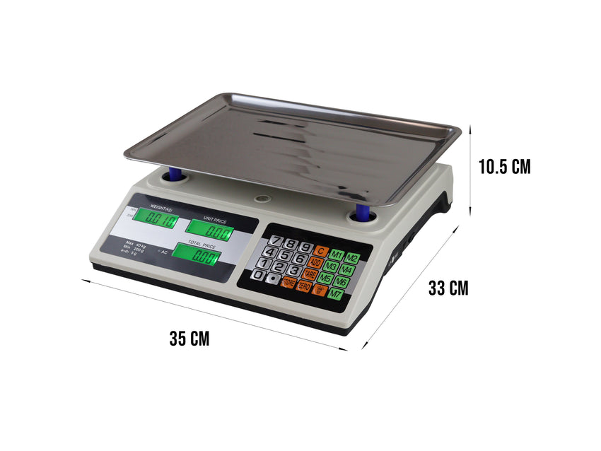 Báscula con 4 Memorias de Acceso Directo 40 kg – 0.1 p