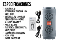 Bocina Portátil Bluetooth Varios Colores - Gris