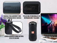 Bocina Portátil Bluetooth Varios Colores - Negro