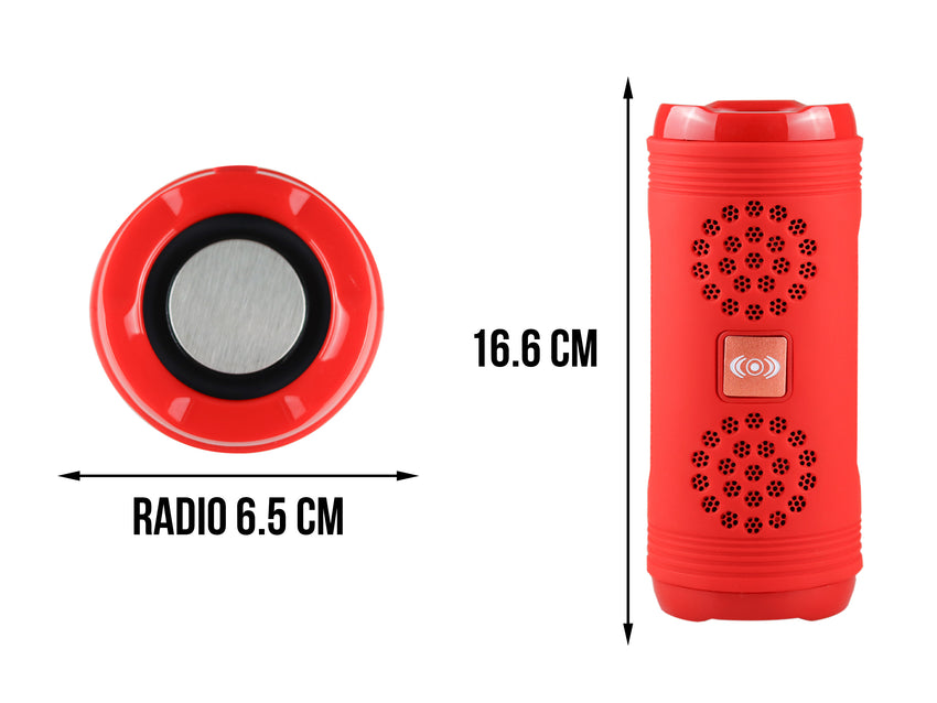 Bocina Portátil Bluetooth Varios Colores - Rojo