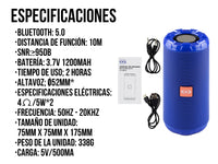 Bocina Bluetooth Portátil Varios Colores - Azul