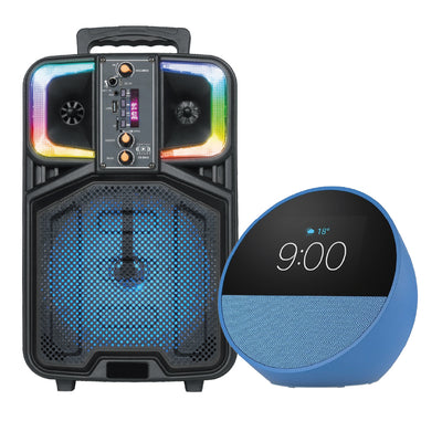 Combo Bocina 8'' Con Microfono  y Alexa Echo Spot