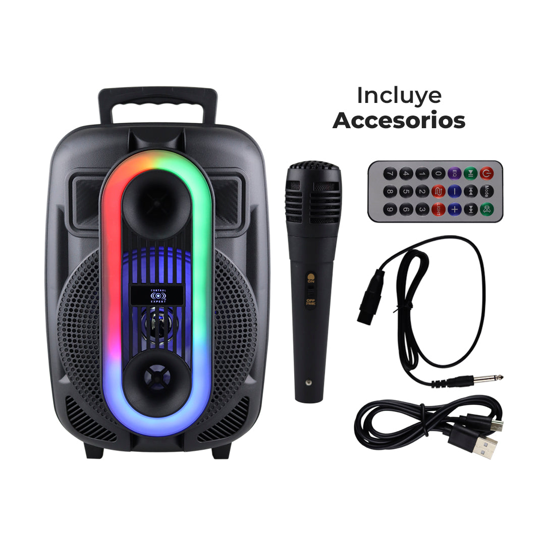 Bocina Amplificada De 8 Pulgadas Tws Usb Radio Fm 20w