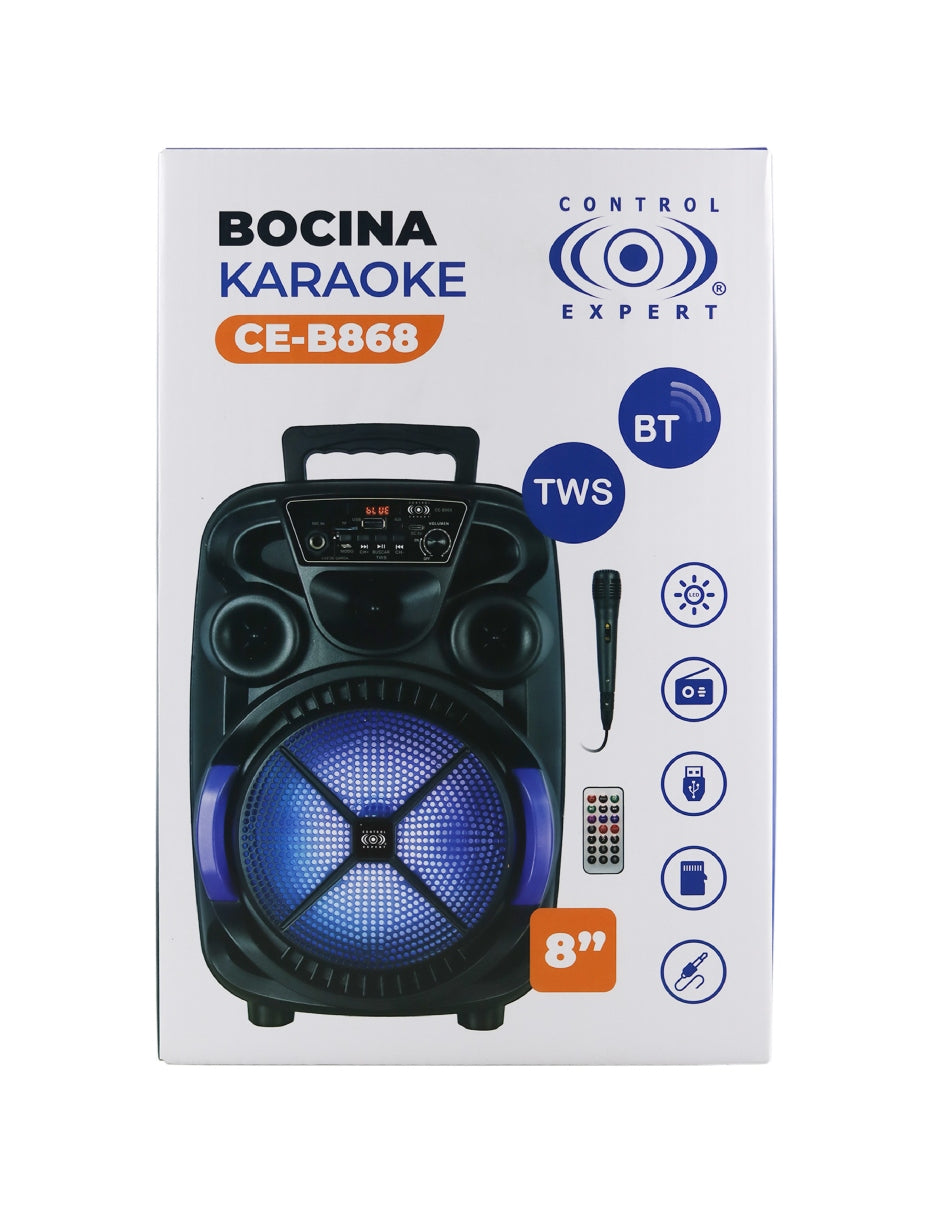 Bocina Amplificada 8 Pulgadas Bluetooth Tws Usb Radio Fm