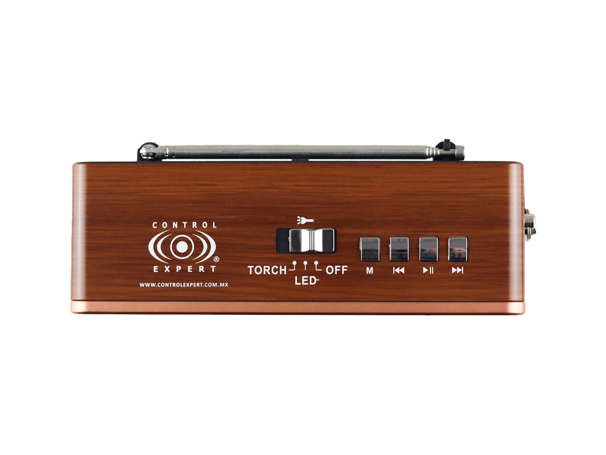 Radio Portátil Estilo Retro CE-C29AMBT – AM/FM, Reloj, LED, AUX y Correa