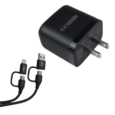Cargador 48W 4 en 1 USB-C USB-A IPhone Cable Multiconector Carga Rápida