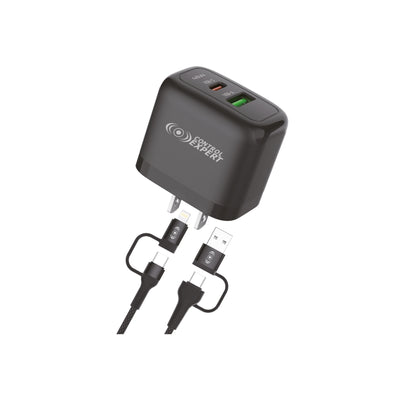 Cargador 48W 4 en 1 USB-C USB-A IPhone Cable Multiconector Carga Rápida