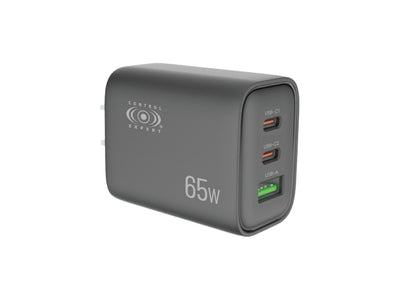 Cargador USB 65W con 3 Puertos, Entrada Tipo Turbo Portátil para Viajar