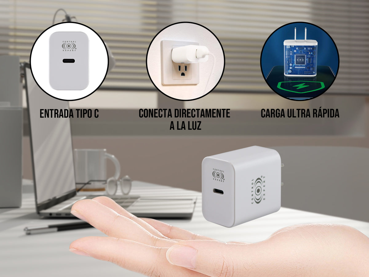 Combo Cargador tipo C a C Blanco