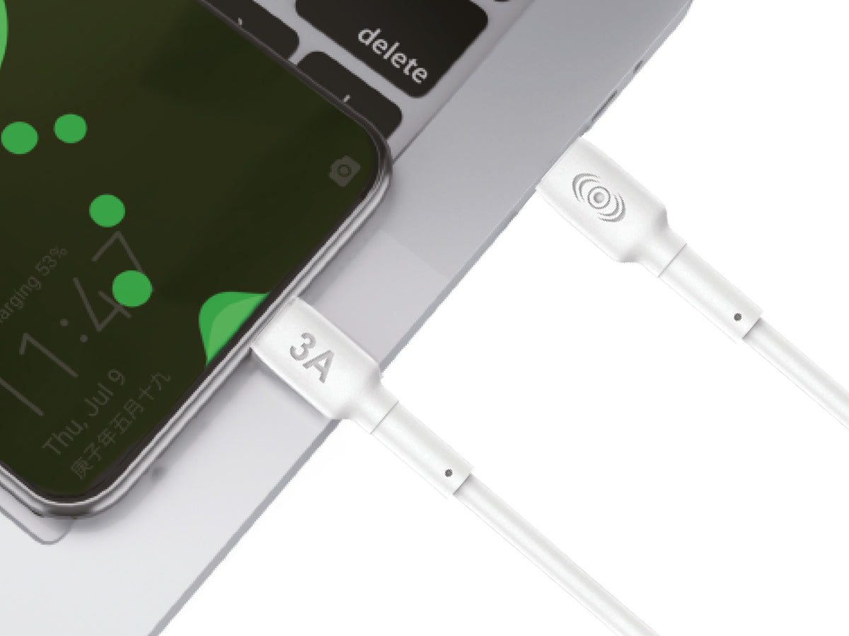 Combo Cargador tipo C a C Blanco