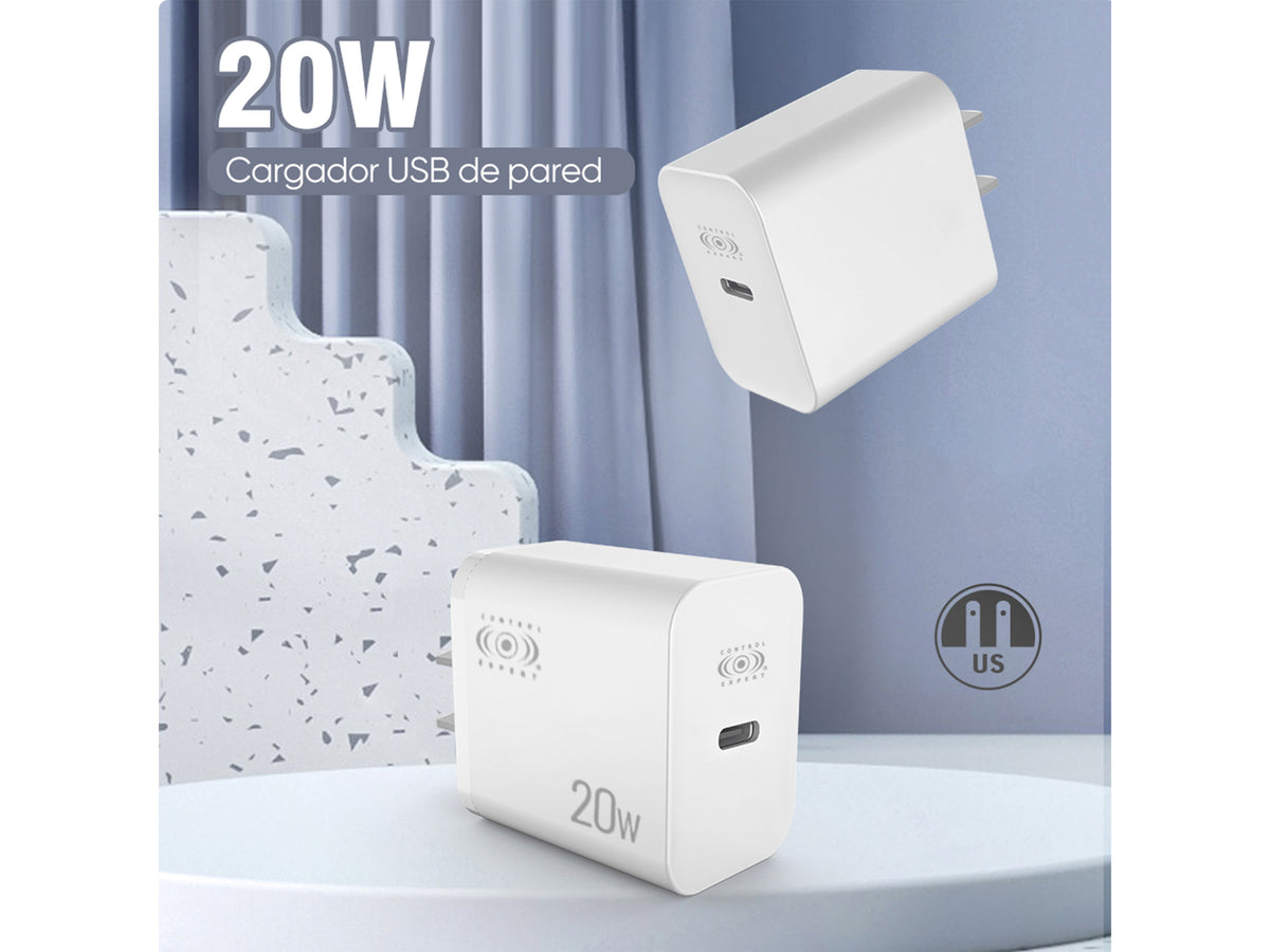 Cargador USB 20W Portátil 5V 3A Carga Rápida