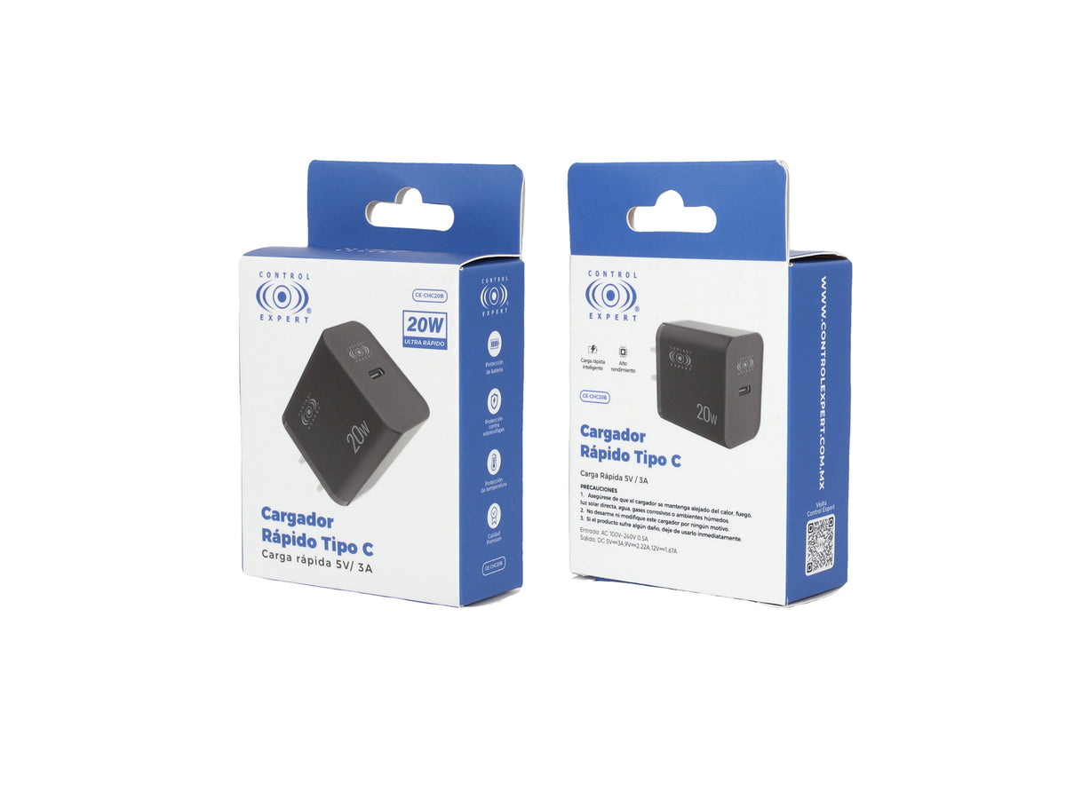 Cargador USB 20W Portátil 5V 3A Carga Rápida