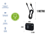 Combo Cargador IPhone 2AMP Negro