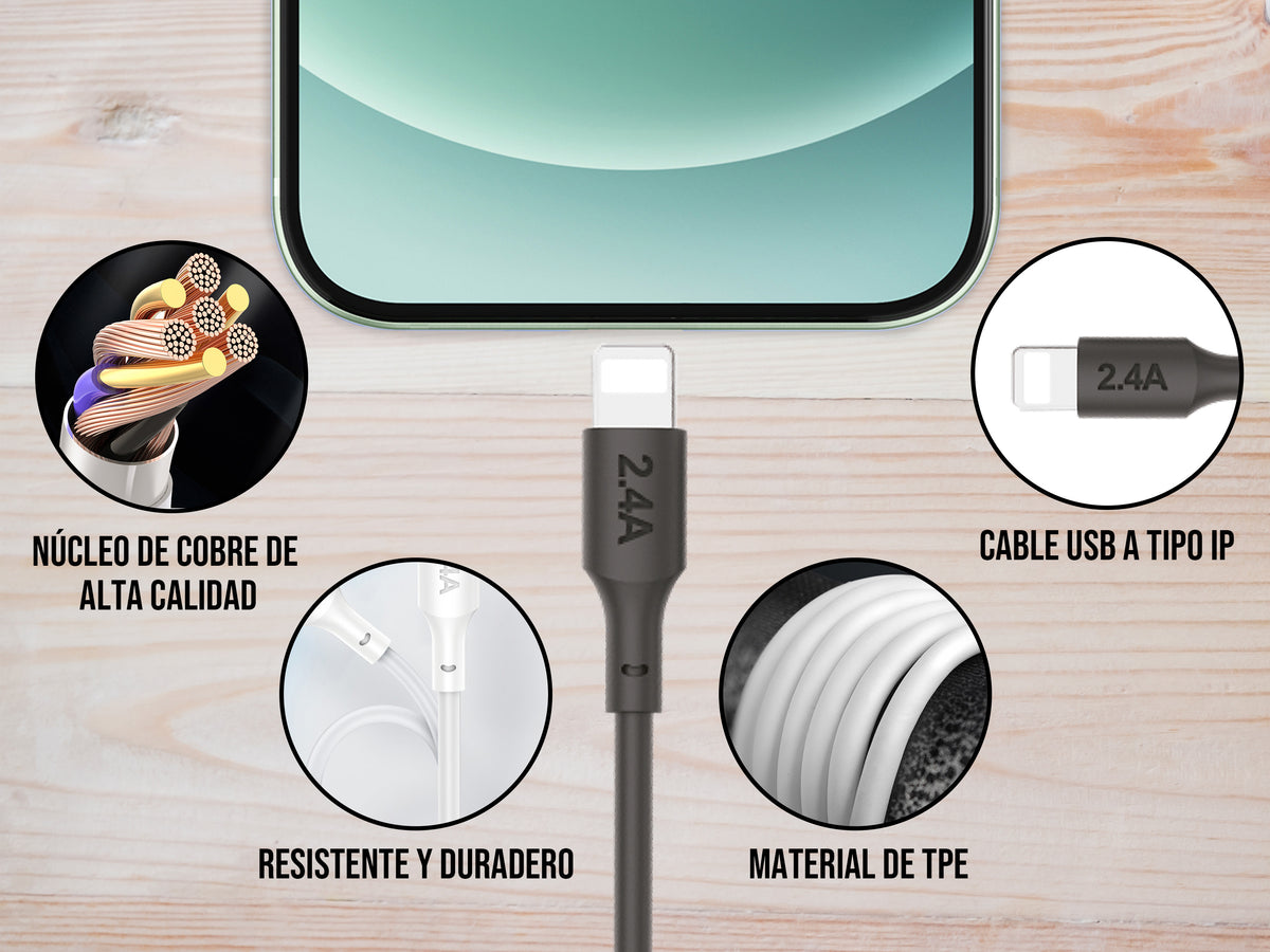 Combo Cargador IPhone 2.4A 10W