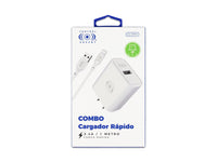 Combo Cargador IPhone 2AMP Blanco