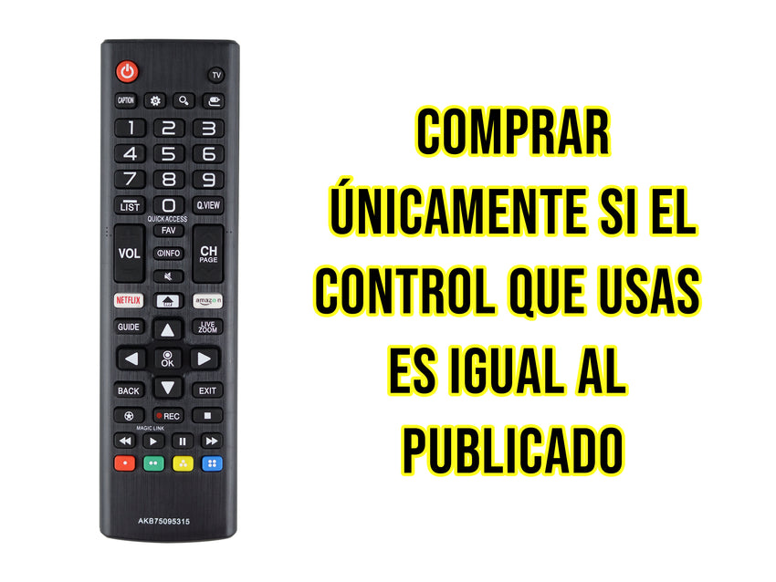 Control Compatible Con Smart Tv LG Akb75095307 Netflix