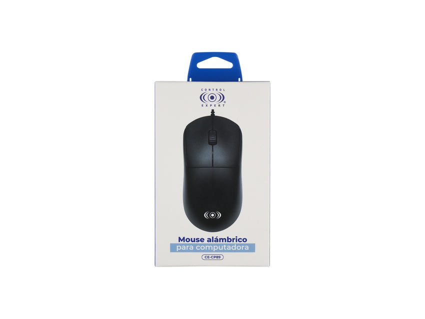 Mouse Alámbrico Óptico Diseño Ergonómico - Gris