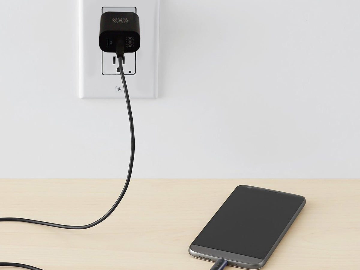 Cargador USB Y Tipo C PD 38W Blanco Carga Rápida