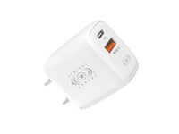 Cargador USB Y Tipo PD 38W Blanco Carga Rápida