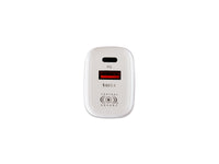 Cargador USB Y Tipo PD 38W Blanco Carga Rápida