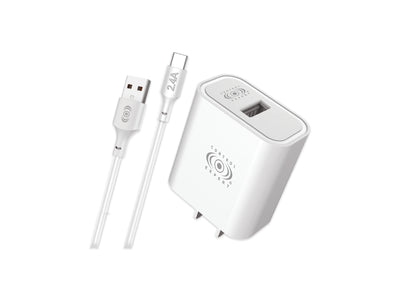 Combo Cargador Tipo 2AMP Blanco