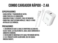 Combo cargador V8 Blanco 2AMP