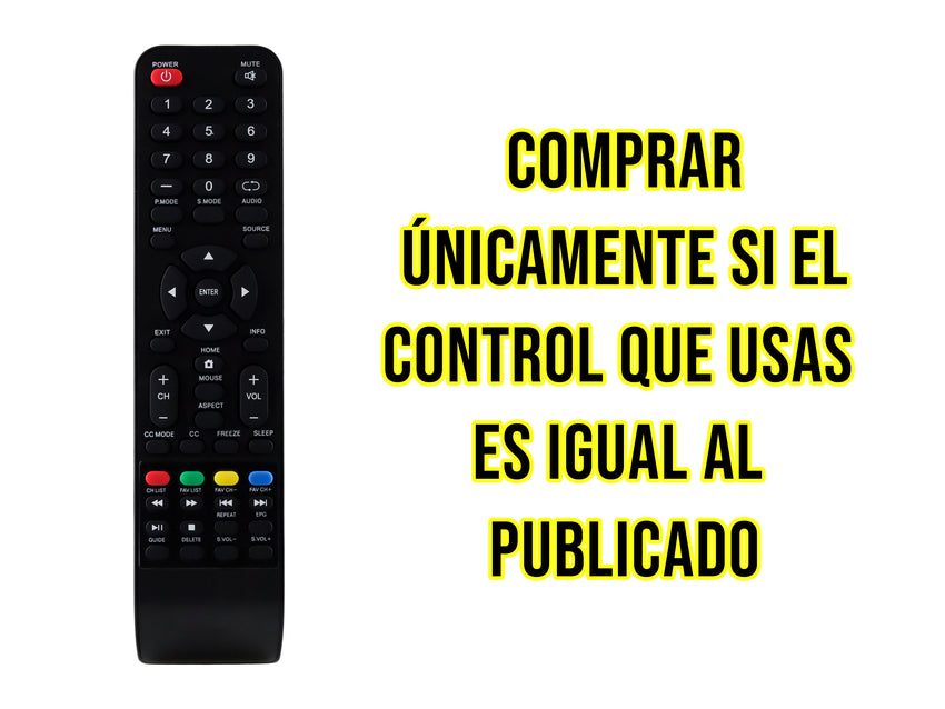 Control para HKPRO Smart Tv