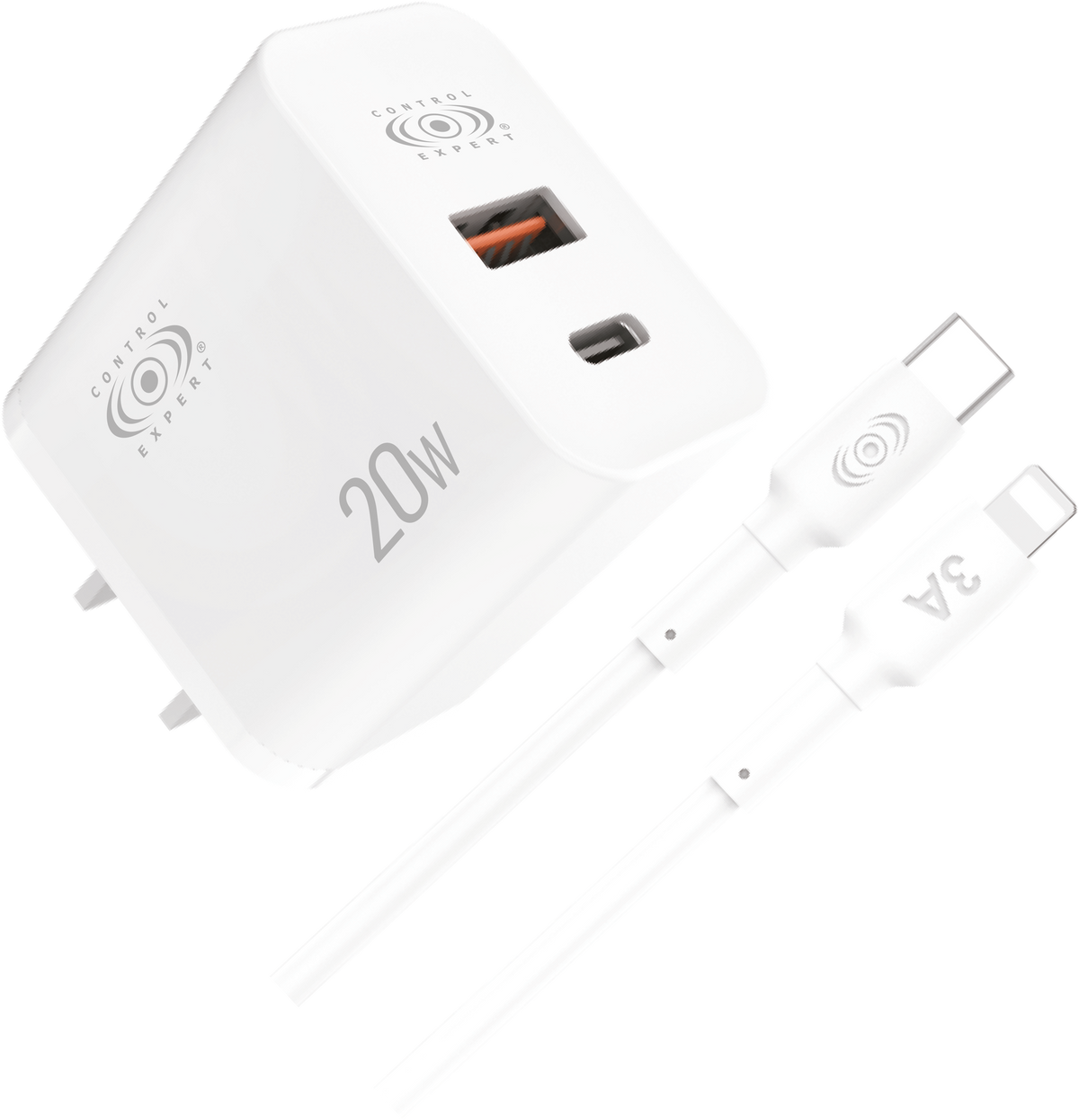 Cargador 2 Puertos USB y Tipo Compatible Con iPhone 1 Metro 20W