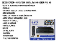 Decodificador Convertidor Digital Tv Hdmi 1080p Full Hd