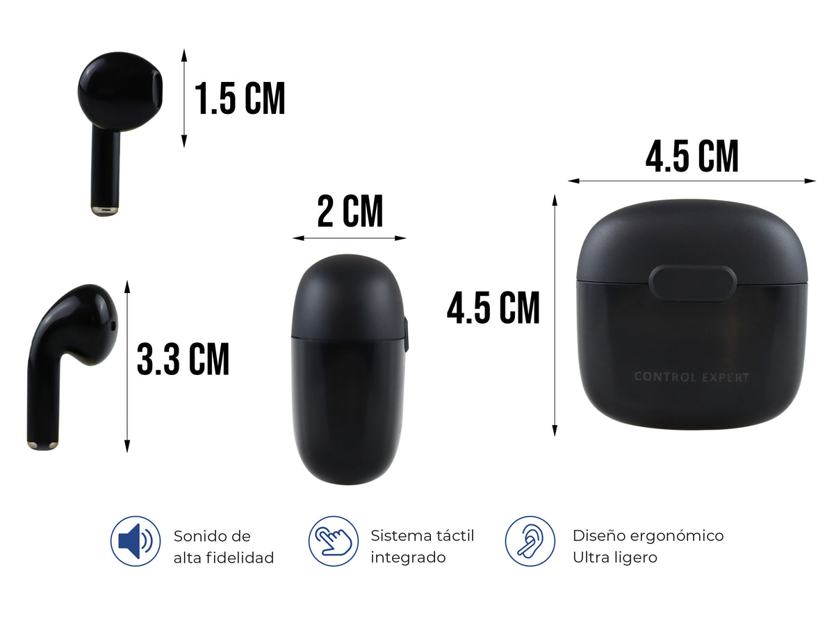 Audífonos Inalámbricos Bluetooth CE-EAR1 – Compactos, Estéreo, Micrófono y V5.0